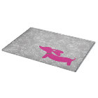 Pink Dachshund Cutting Board