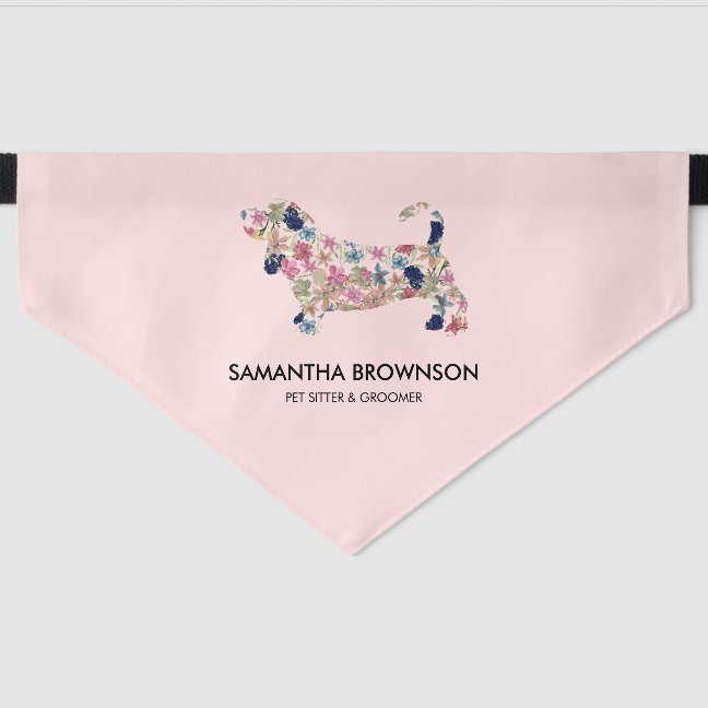 Pink Dachshund Dackel Pet Bandana Collar