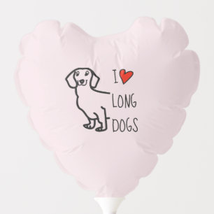 Pink Dachshund Dog Balloon