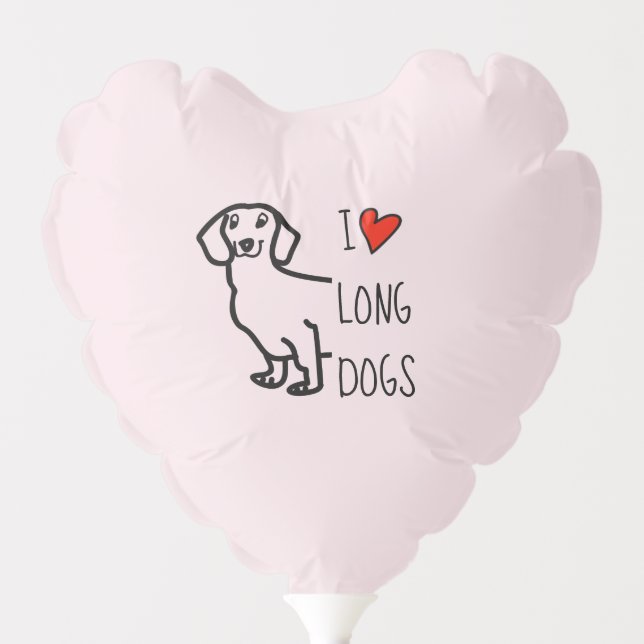 Pink Dachshund Dog Balloon (Front)
