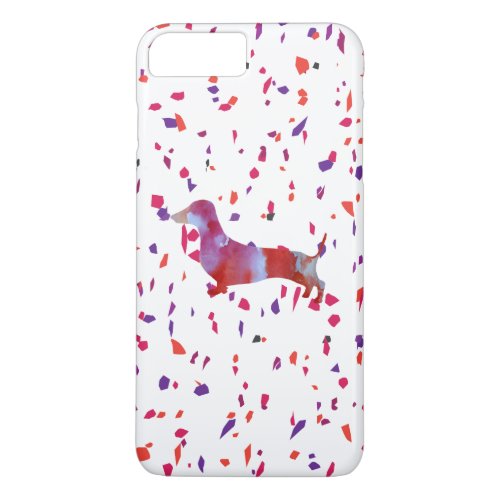 Pink dachshund Watercolor iPhone 8 Plus7 Plus Case