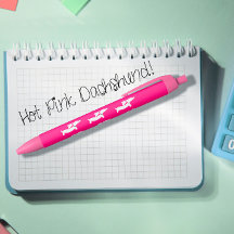 Pink Dachshund Wiener Dog Pen