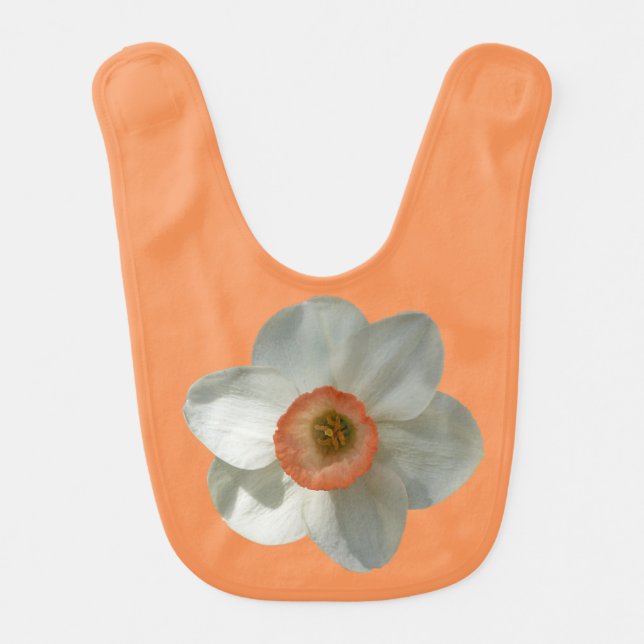 Pink Daffodil Spring Flower Bib (Front)