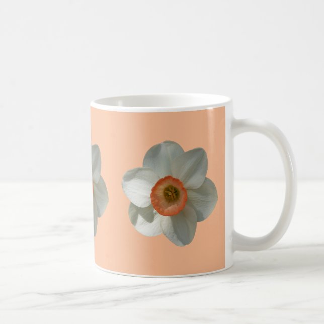 Pink Daffodil Spring Flower Coffee Mug (Right)