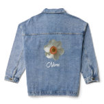 Pink Daffodil Spring Flower Denim Jacket