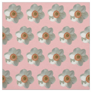 Pink Daffodil Spring Flower Fabric