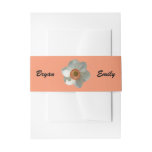 Pink Daffodil Spring Flower Invitation Belly Band