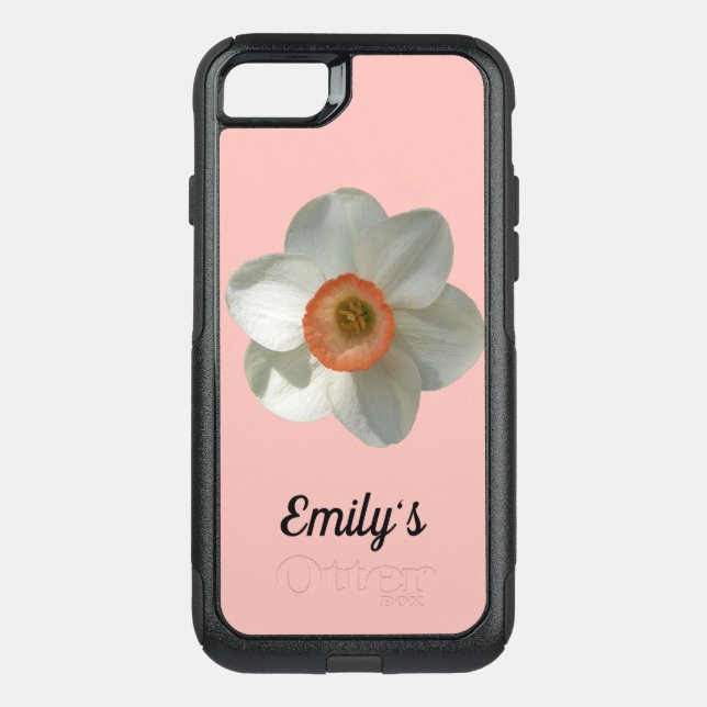 Pink Daffodil Spring Flower Otterbox iPhone Case (Back)