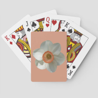 Pink Daffodil Spring Flower Poker Cards