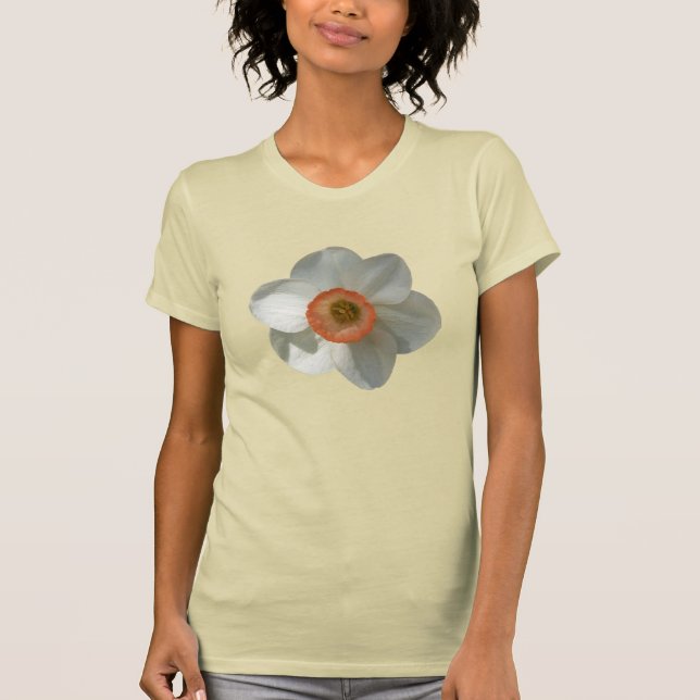 Pink Daffodil Spring Flower T-Shirt (Front)