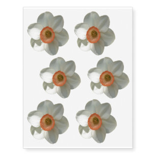 Pink Daffodil Spring Flower Temporary Tattoos
