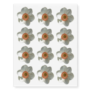 Pink Daffodil Spring Flower Temporary Tattoos