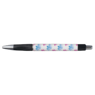 Pink Dahlia, Blue Dahla, Floral Pattern, Flowers Pen