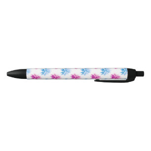 Pink Dahlia, Blue Dahla, Floral Pattern, Flowers Pen