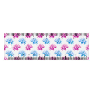 Pink Dahlia, Blue Dahla, Floral Pattern, Flowers Ruler