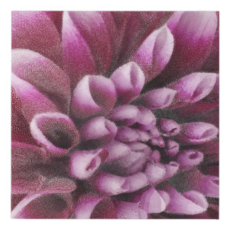 Pink Dahlia Faux Canvas Print