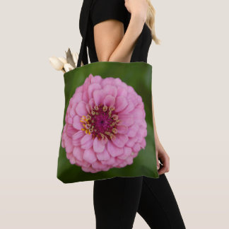 Pink Dahlia Flower Tote Bag