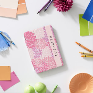 Pink Dahlia Flowers, Pattern Of Flowers, Your Name iPad Mini Cover