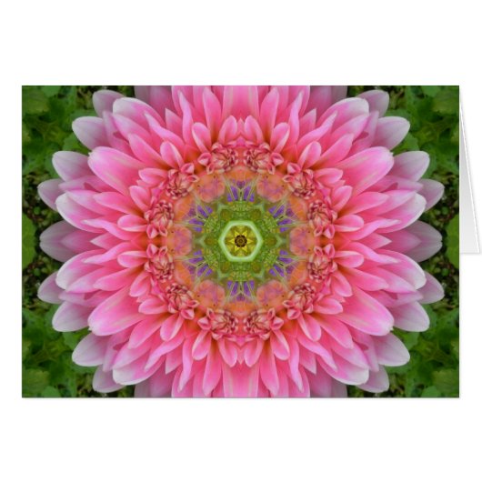 Pink Dahlia Healing Mandala (Front Horizontal)