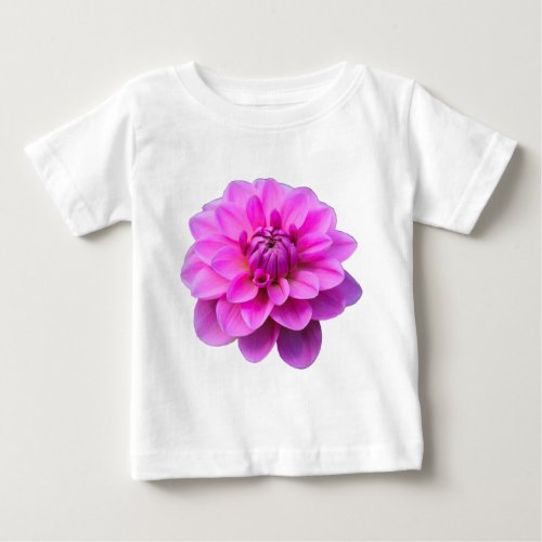 Pink Dahlia Isolated Baby T_Shirt