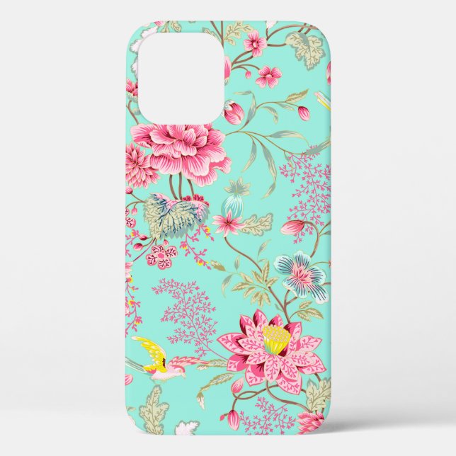 Pink dahlia on green Case-Mate iPhone case (Back)