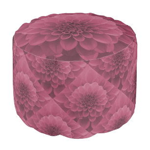 Pink Dahlia Pouf