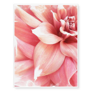 Pink Dahlia Temporary Tattoos