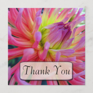 Pink Dahlia Thank You Cards