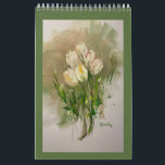 Pink Daises 2025 Floral Calendar<br><div class="desc">Simple flowers of pink daises blowing in a soft breeze. Delicate feel,  spring or summer,  simple statement.</div>
