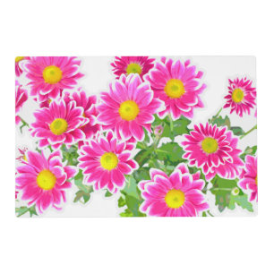 Pink Daisies / Asters Bouquet + your ideas Placemat