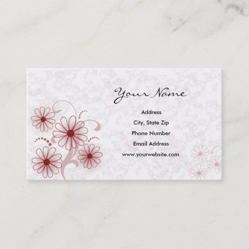 Pink Daisies Business Card