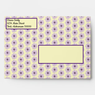 Pink Daisies Floral Envelope