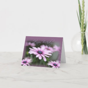 Pink Daisies Happy Birthday Card