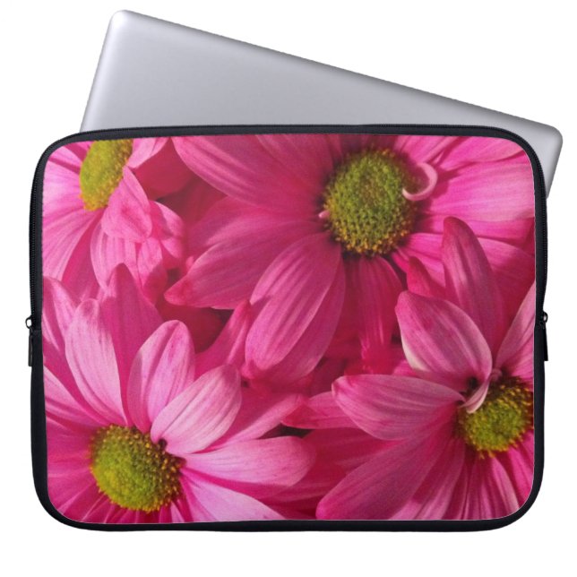 Pink Daisies Laptop Sleeve (Front)