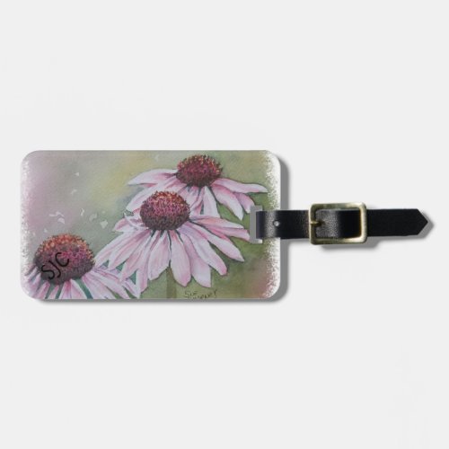 PINK DAISIES PERSONALIZED LUGGAGE TAG