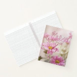Pink Daisies Spiral Notebook Romantic Flowers
