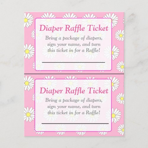 Pink Daisies Themed baby shower games Flyer