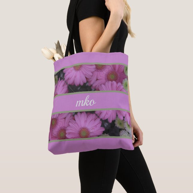 Pink Daisies Tote Bag (Close Up)