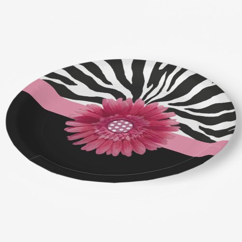 Pink Daisy 1 Paper Plates