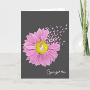 Pink Daisy and Ribbon Thinking of You Card