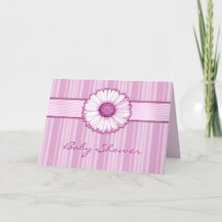Pink Daisy Baby Shower Card