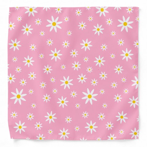 Pink Daisy Bandana