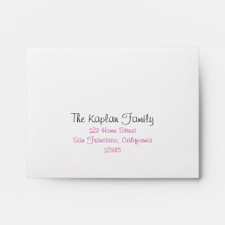 Pink Daisy Bat Mitzvah Wedding RSVP Envelope