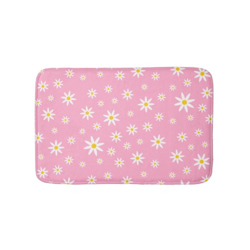 Pink Daisy Bath Mat