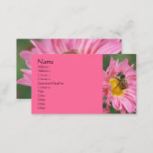 Pink Daisy Bee Flower Photography Business Card (Front/Back)