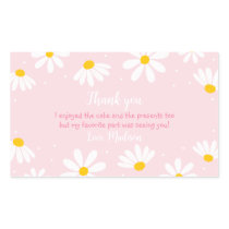 Pink Daisy Birthday Rectangular Sticker
