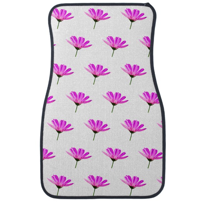 Pink Daisy Car Floor Mat (Front)