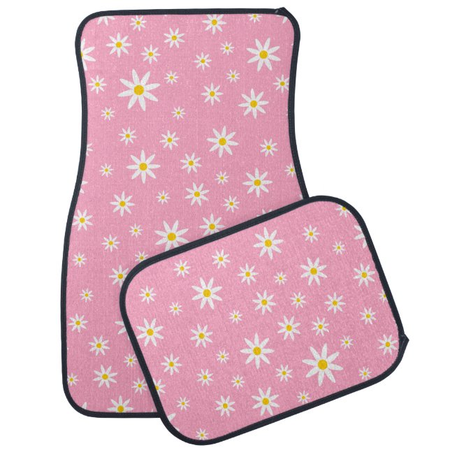 Pink Daisy Car Mats (Set)
