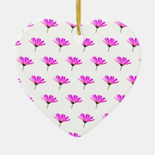 Pink Daisy Ceramic Ornament