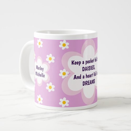 Pink Daisy-chain 20 oz Giant Coffee Mug